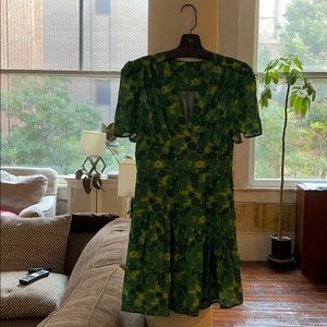 pretty summer green ruffle dress